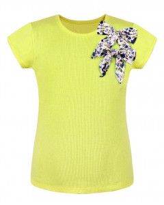 Жёлтая футболка(блузка) для девочки 79817-ДЛ18