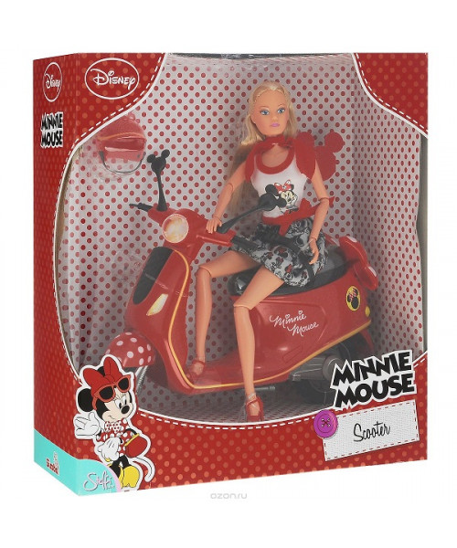 Кукла Штеффи Minnie Mouse на мопеде