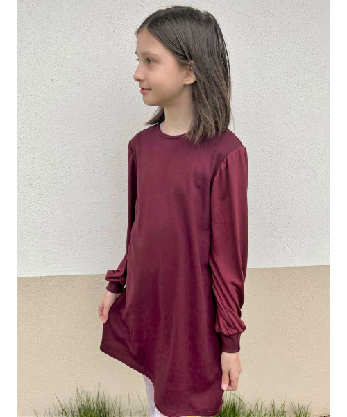 Школьное бордовое платье для девочки 82324-ДШ22