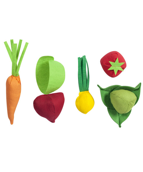 Набор овощей 5 предметов (с карточками)