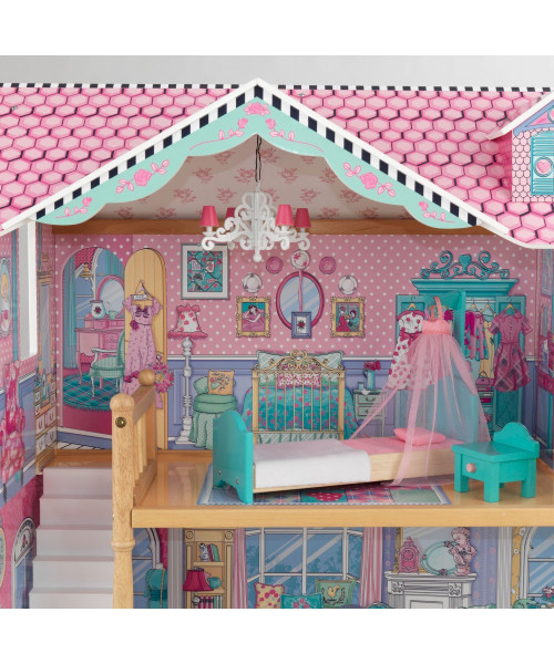 Трехэтажный дом для кукол Барби Аннабель (Annabelle) с мебелью 17 элементов в подарочной упаковке