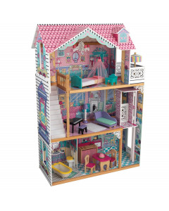 Трехэтажный дом для кукол Барби "Аннабель" (Annabelle) с мебелью 17 элементов в подарочной упаковке