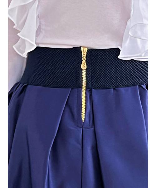 Нарядная, синяя юбка для девочки 5000-ПДН21