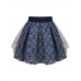 Синяя юбка с сеткой для девочки 8259-ДНО19