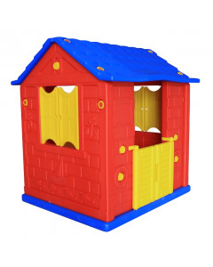 Игровой домик для детей "Королевский" (2 окна, 2 двери), красный