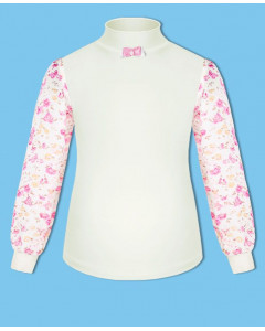 Молочная школьная водолазка (блузка) для девочки 82124-ДШ19