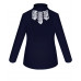 Синяя школьная водолазка (блузка) для девочки 82534-ДШ19