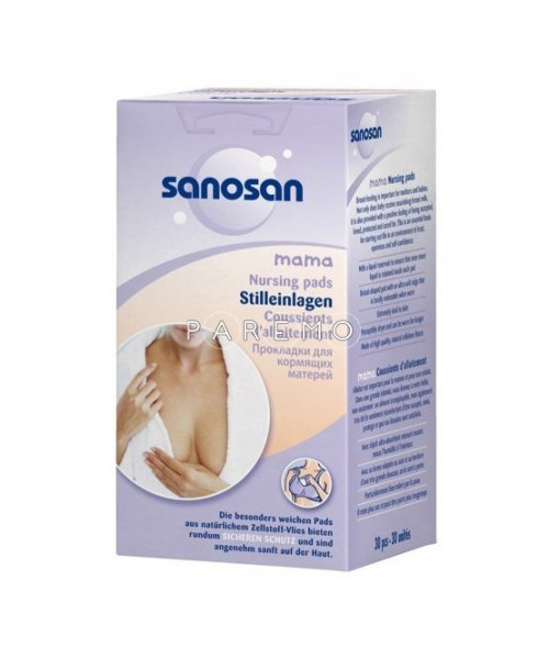 2 в 1 Sanosan Mama (Саносан): Прокладки для кормящих матерей 2 уп + Бальзам для кожи в области груди