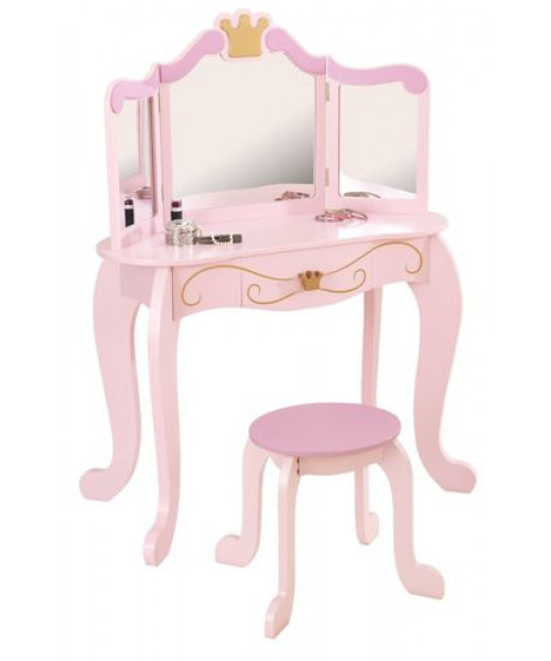 Туалетный столик (трельяж) с зеркалом для девочки Принцесса (Princess Vanity & Stool)