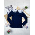 Синий школьный джемпер (блузка) для девочки 72906-ДШ20