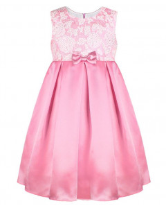Розовое нарядное платье для девочки 82627-ДН18