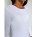 Белый джемпер(блузка) с оборкой для девочки 80212-ДШ22