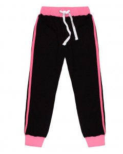 Чёрные спортивные брюки для девочки 79223-ДС21