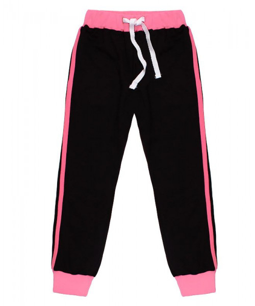Чёрные спортивные брюки для девочки 79223-ДС21