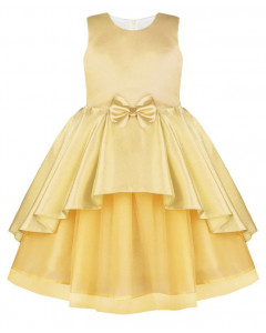 Нарядное платье для девочки персикового цвета 80784-ДН20