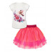 Яркий комплект для девочки с пышной розовой юбкой 83623-8360