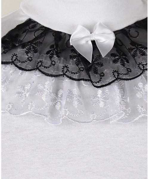 Белая школьная водолазка (блузка) для девочки 8111-ДШ18