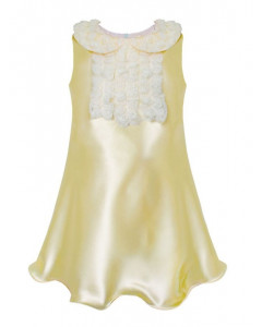 Молочное нарядное платье для девочки 76442-ДН15