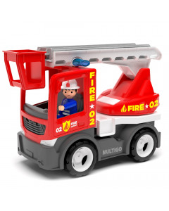 Пожарный грузовик с лестницей и водителем игрушка 22 см