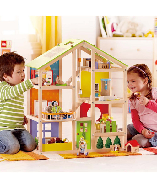 Кукольный дом для мини-кукол с мебелью 33 предмета