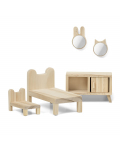 Набор деревянной мебели для домика «Сделай сам» Спальня