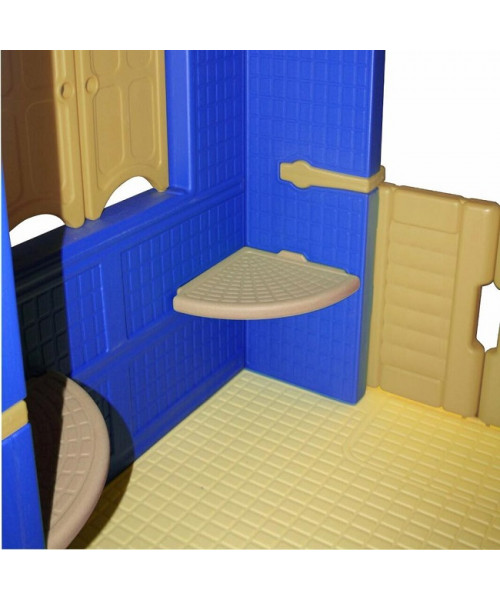 Игровой домик для детей Королевский (2 окна, 2 двери), синий