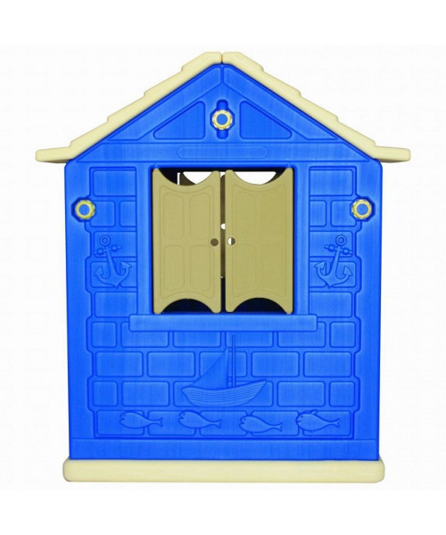 Игровой домик для детей Королевский (2 окна, 2 двери), синий