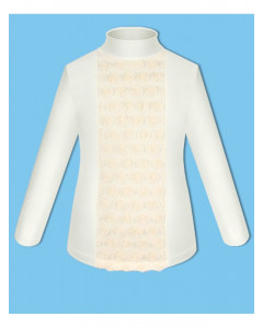 Молочная школьная водолазка (блузка) для девочки 83194-ДНШ19