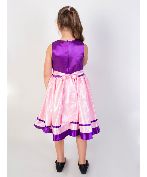 Фиолетовое нарядное платье для девочки 84241-ДН19