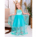 Бирюзовое нарядное платье для девочки 82885-ДН18